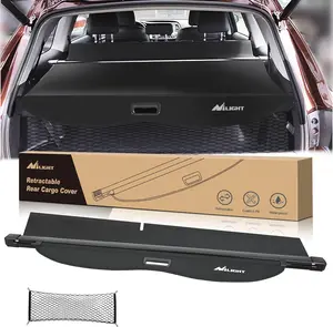 Nilight Cargo Cover Fit for Toyota Highlander 2020 2021 2022 2023 2024 2025, Retractable Privacy Security Shield Shade Rear Trunk Cover, with Trunk Storage Net