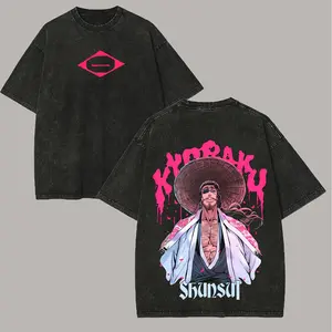 Bleach Shunsui Kyōraku Printed Unisex Washed T-Shirt33