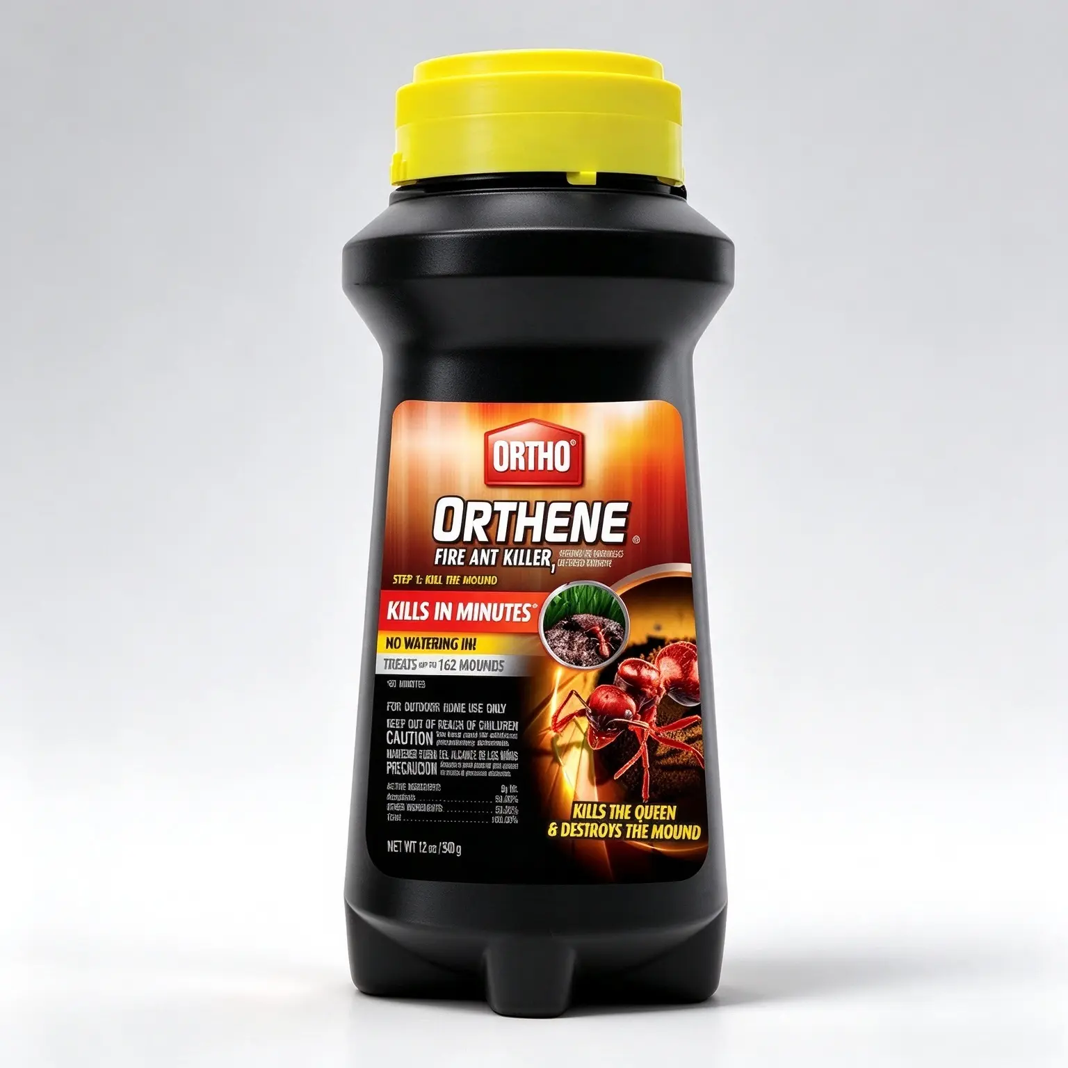 Ortho Orthene Fire Ant & Cockroach Killer Powder, 12oz Applicator Bottle, Fast-Acting Yard Treatment, Eliminates Fire Ant Queen, Collapses Mounds in 60 Mins, For Lawn & Landscape Ornamentals