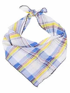 Check Pattern Print Neckerchief Headscarf Headdress Bandana Light Weight Scarf