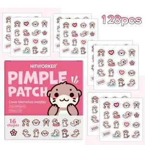 128pcs Cartoon Pimple Stickers, Multiple Shapes Available, Makeup Essential, Perfect for Dates and Parties, Single Item Pack