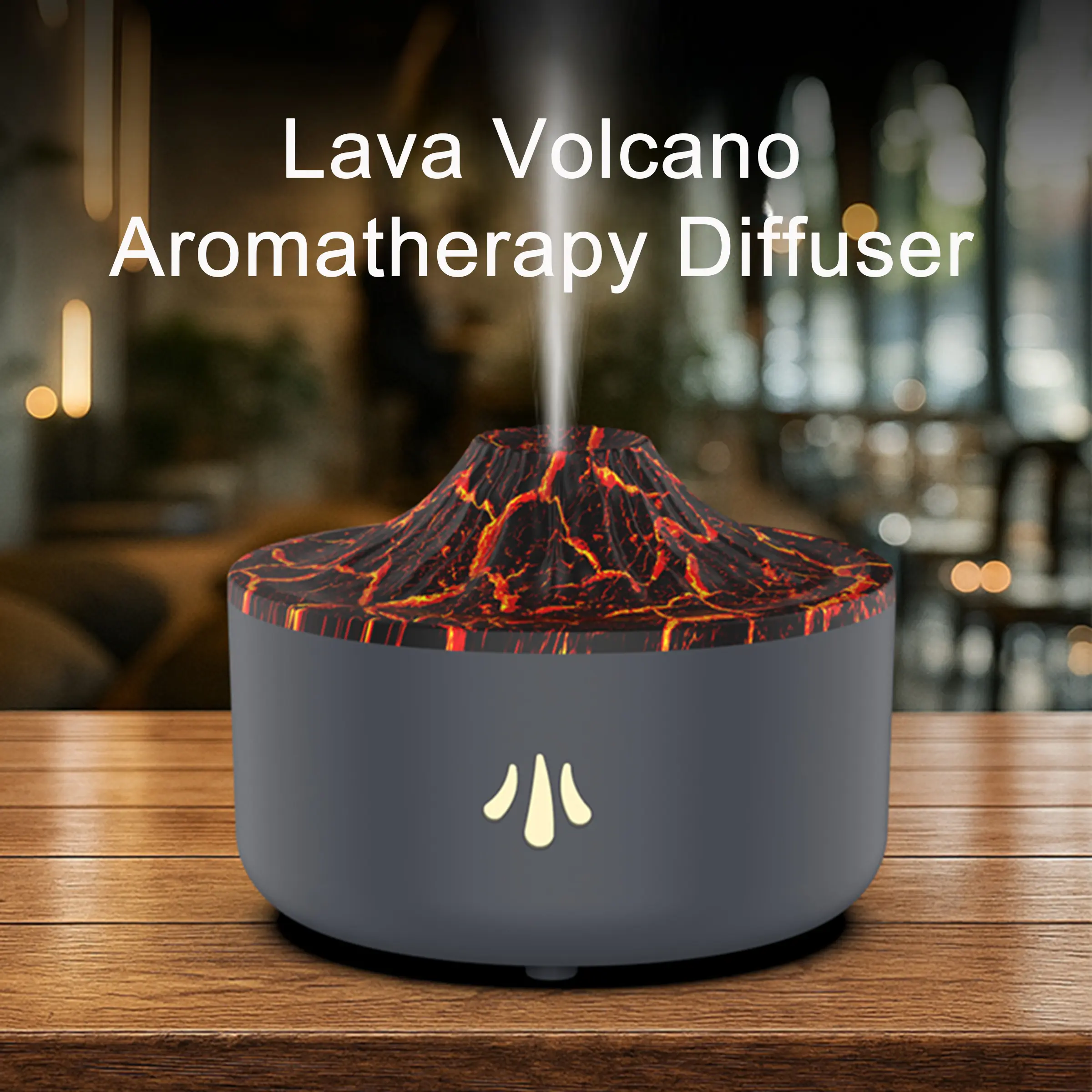 Volcano Aromatherapy Machine, Humidifier, Add Essential Oils, Compact Design, Lava Lamp Effect, 200ML Water Tank, Plug-In Use, Fine Mist, Gift Idea