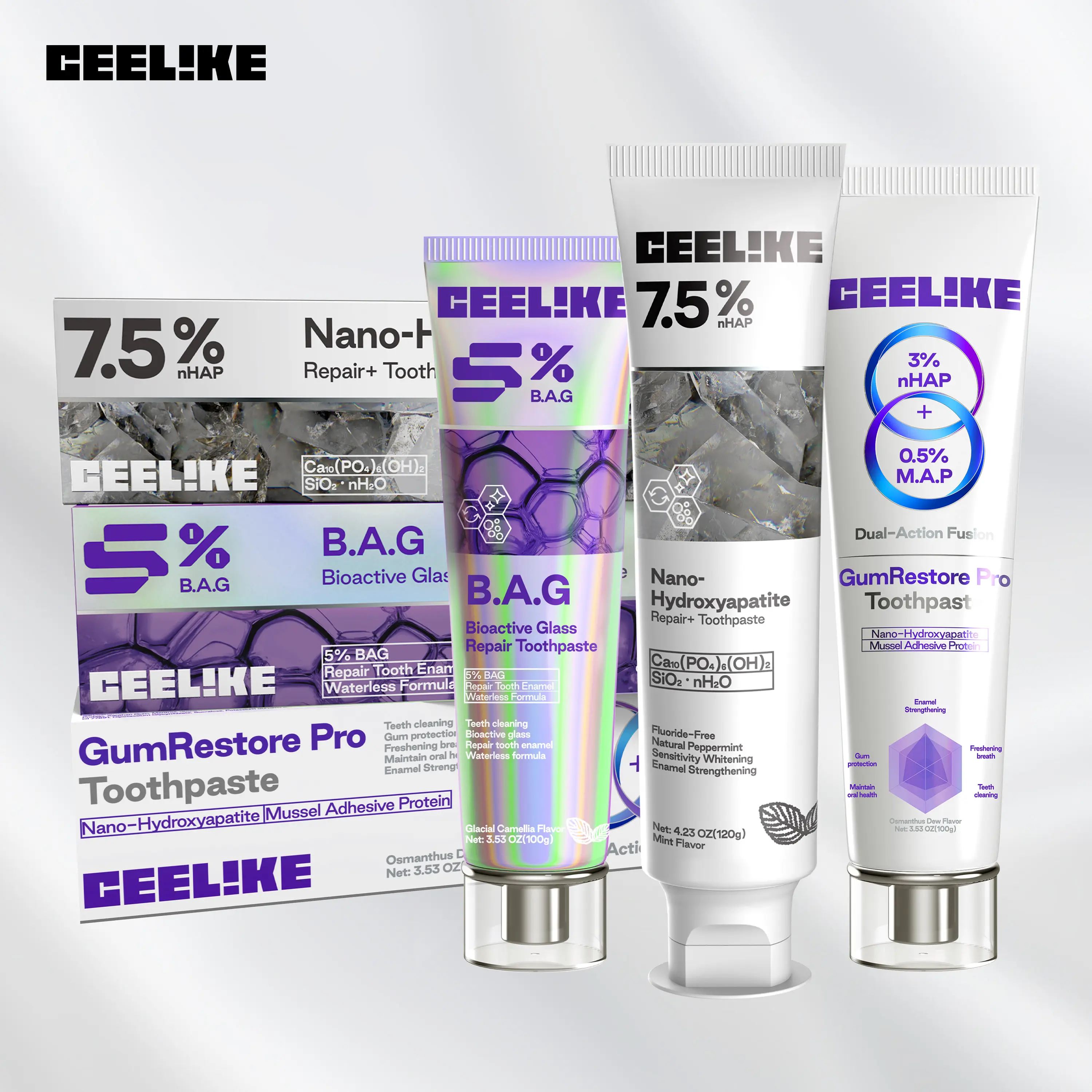 7.5nHAP Toothpaste | Fluoride-Free, Gentle Care & Fresh Mint
