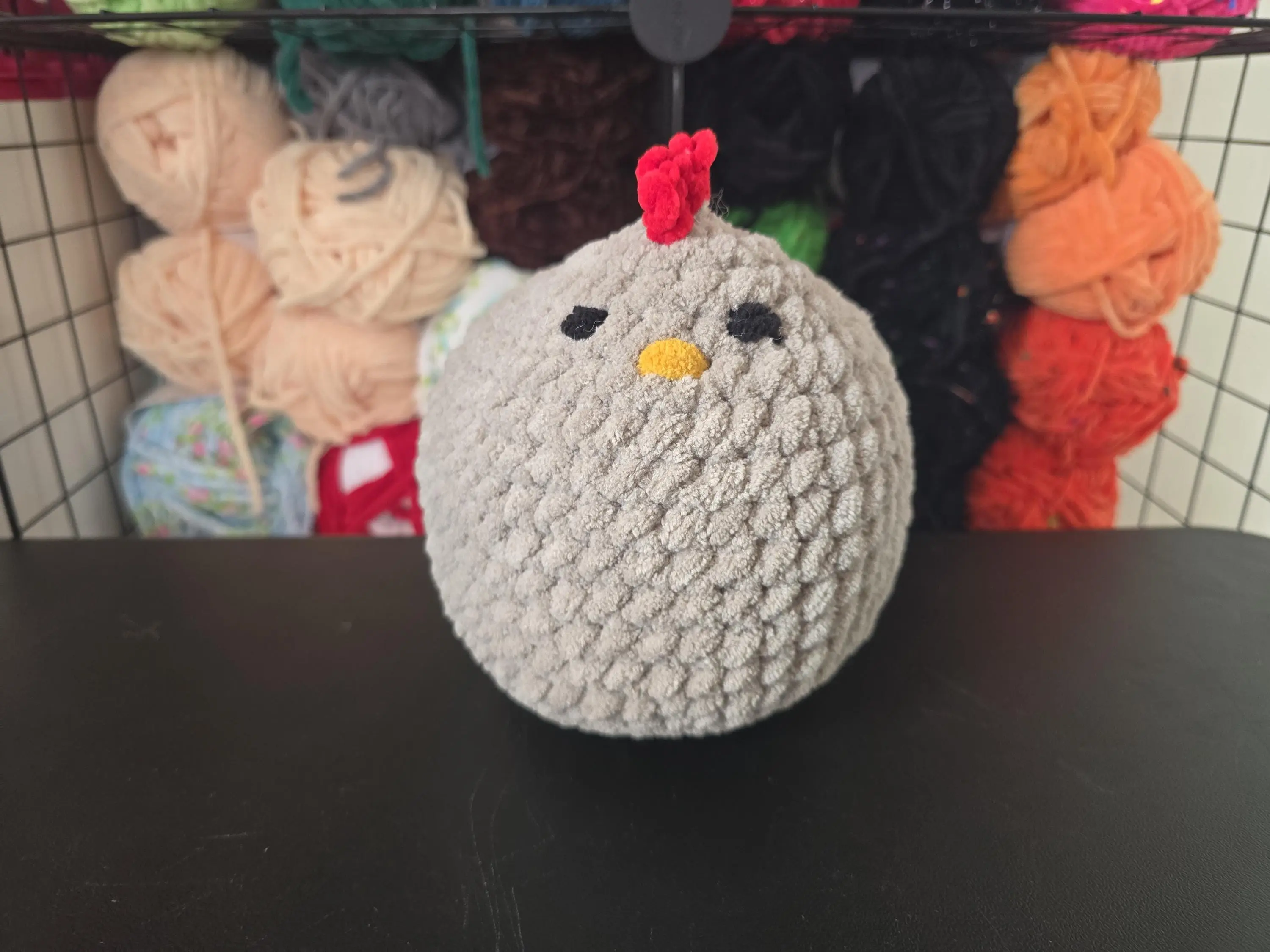 Crochet Chicken Plushie: Handmade Farm Animal Stuffed Toy