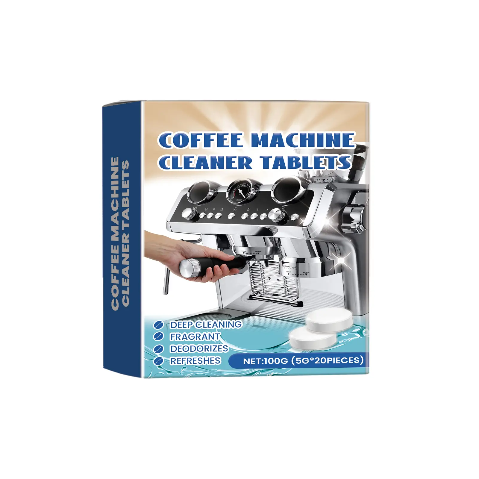 Coffee machine descaling tablets clean dirt and oil stains to keep kitchen equipment clean effervescent tablets