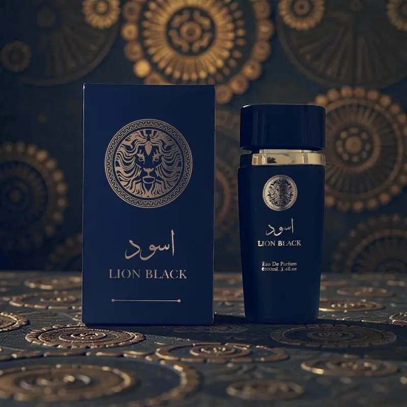 Lion Black Eau De Parfum for Men - Masculine Wood Scent with Rich Spices & Citrus, Modern Cologne for Strength & Style, 100ml / 3.4 fl.oz, Strength And Style
