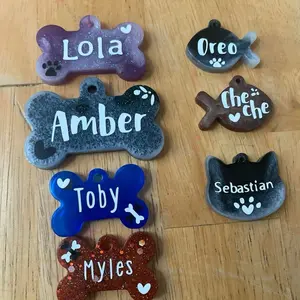 Customizable Pet Tags - Cute & Personalized, Unique Animal tags with Customizable Names and Designs