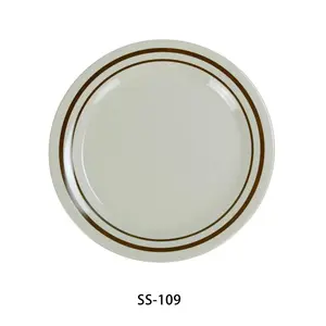 212 MAIN 9 in. Sesame Round Dinner Plate Set of 24, Dinnerware, Tableware Set, Home Cutlery Tableware for Home Use