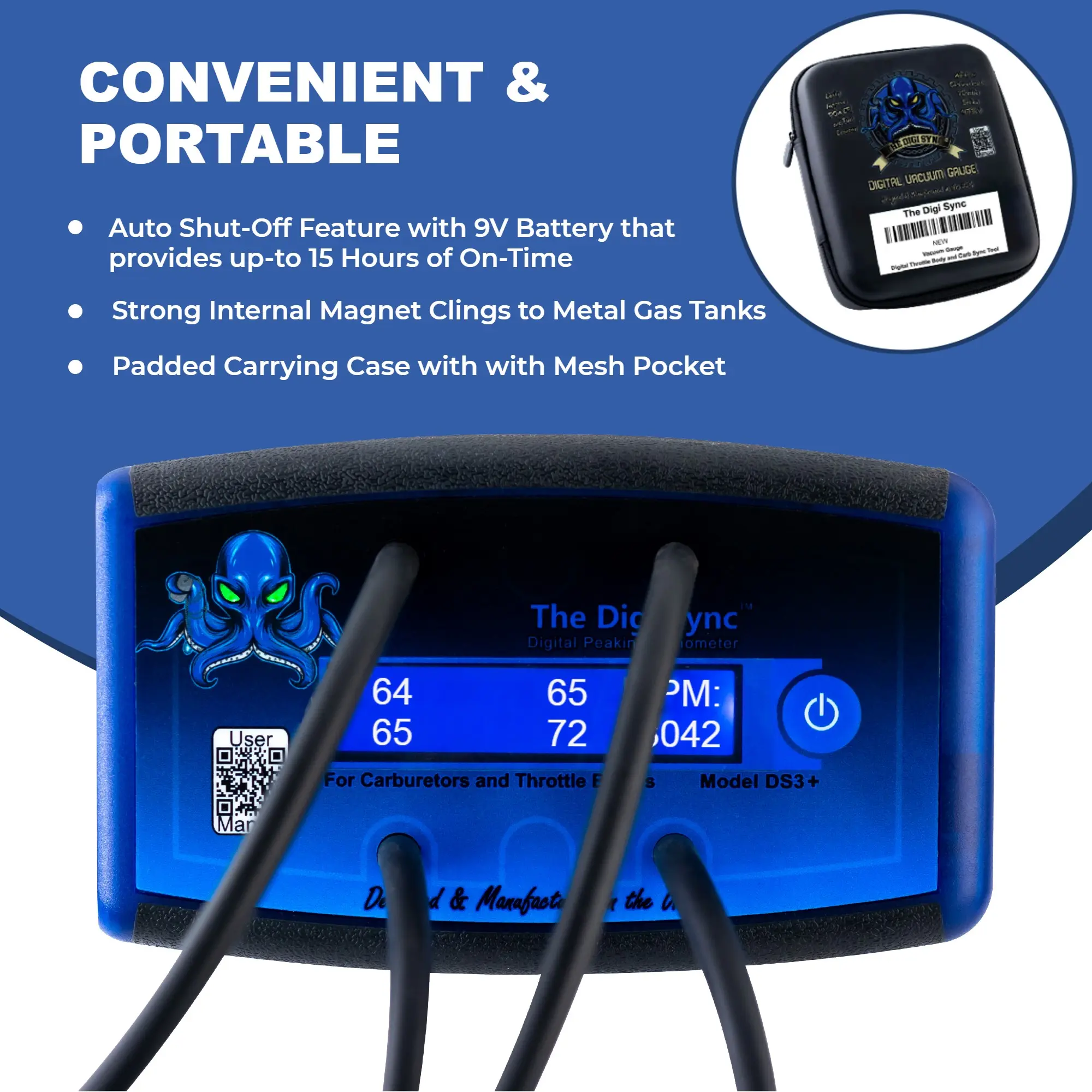 The Digi Sync 4-Channel Digital Carburetor & Throttle Body Synchronizer ...