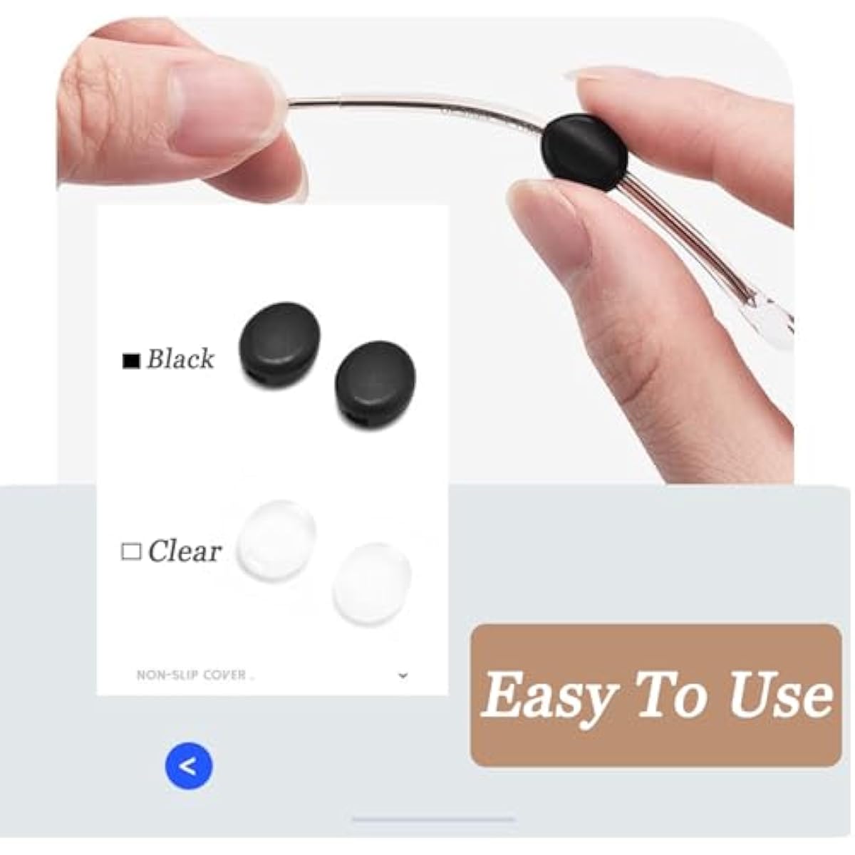 12Pairs Glasses Temple Grips, Anti-slip Silicone Eyewear Retainer, Mini Round Ear Hook Grips for Glasses Sunglasses