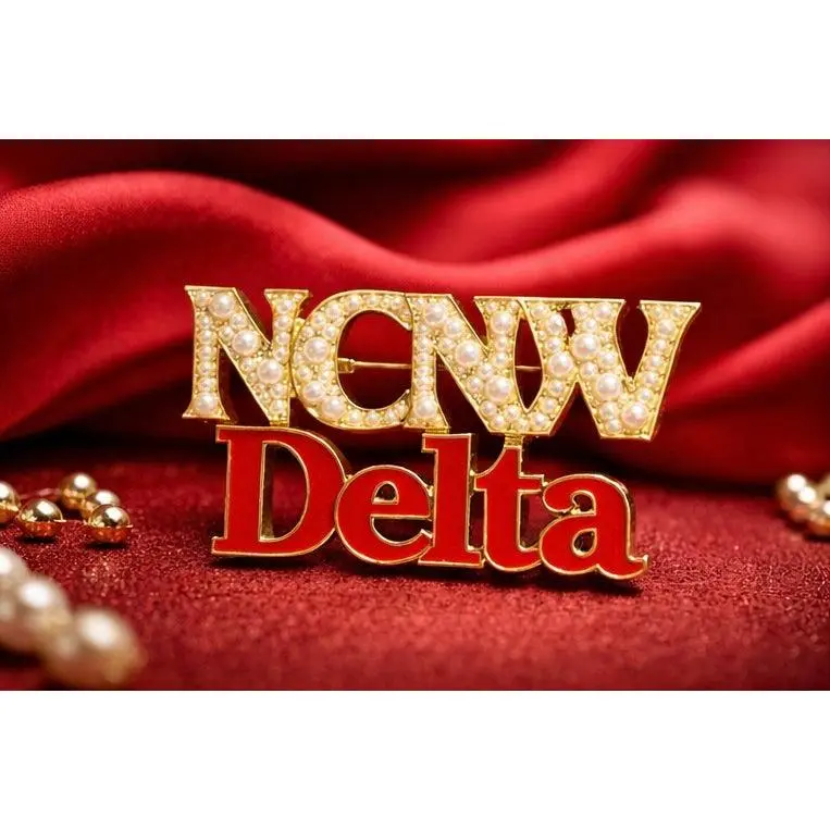 NCNW Delta Pearl Statement Brooch