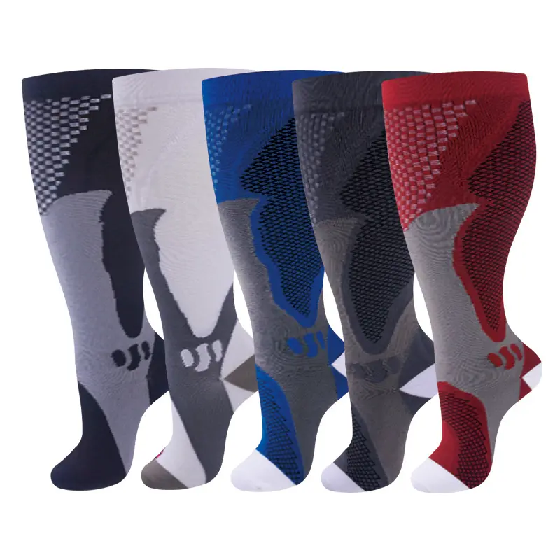 MhzyCaus Plus Size Compression Socks – High Elastic Support for Big Calves, Quick-Dry Breathable Nylon, Anti-Slip & Anti-Friction for Running & Fitness MhzyCaus Plus Size Compression Socks – High Elastic Support for Big Calves, Quick-Dry Breathable Nylon, Anti-Slip & Anti-Friction for Running & Fitness