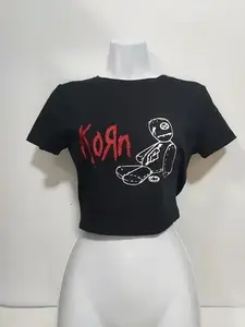 Korn Top Issues Doll Red Glitter Korn Baby Tee Korn Baby Tee