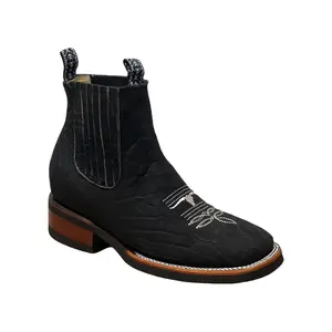 A&A, MENS BOOTS, ESTILO EDGAR NEGRO, BOTIN 100% ORIGINAL CUELO DE TORO, SUELA ANTIDERRAPANTE.