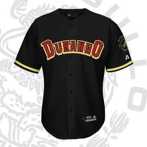 (BLACK) Durango Baseball Jersey, Durango Jersey, Mexico Jersey for Men Women Youth And Kids, Mexico Baseball Shirt, Hiphop Jersey, All-Over Print Baseball Jersey