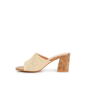 Addie Raffia Slip On Sandals