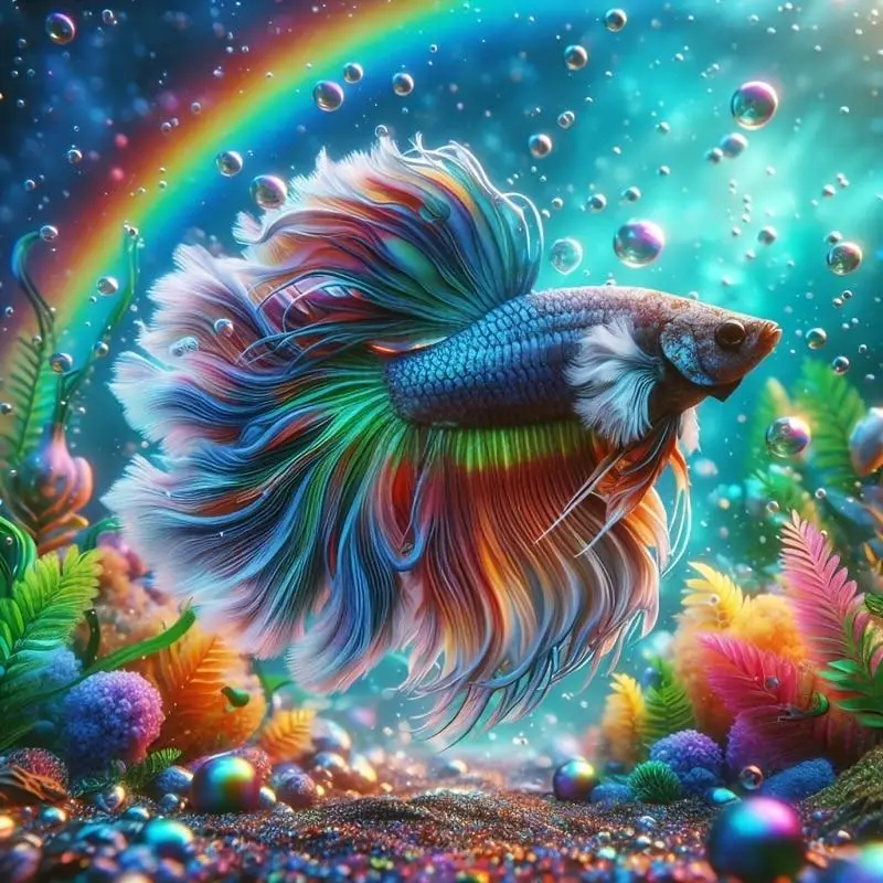 Colorful Fish Pattern DIY Diamond Arts Colorful Painting Without Frame, DIY Diamond Arts Colorful Painting Kit, DIY Decor Painting for Bedroom Living