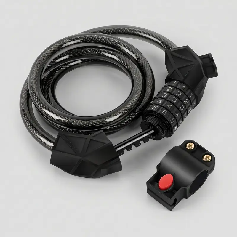 Electric Scooter Cable Lock with Keys, Anti-Theft Security Lock for Scooter & Bike