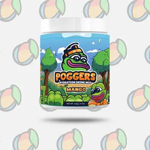 POGGERS® Mango Hydration Drink Mix - 30 Servings, Natural Ingredients, No Caffeine, Contains Vitamin A-E, Calcium, Magnesium, Potassium, Sodium, Coconut Water Powder