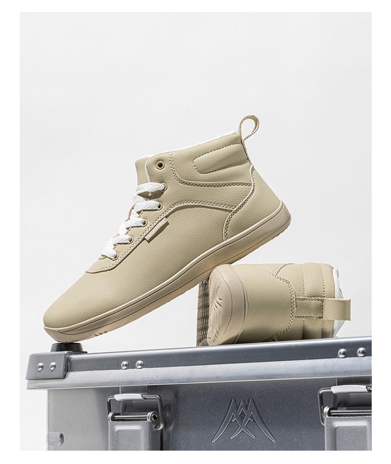 HOBIBEAR Barefoot Boots Mens Womens Wide Toe Box Warm Ankle Sneakers Waterproof Winter Outdoor Shoes