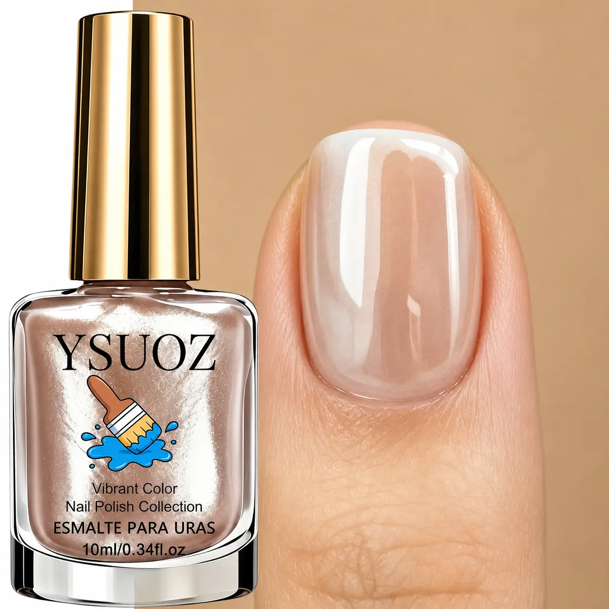 Transparent Jelly Mirror Nail Polish - No UV Lamp Required, Air-Dries Naturally, Long-Lasting Shine-Enhancing Formula, Perfect for Brittle or Weak Nails, Spring & Summer Essential