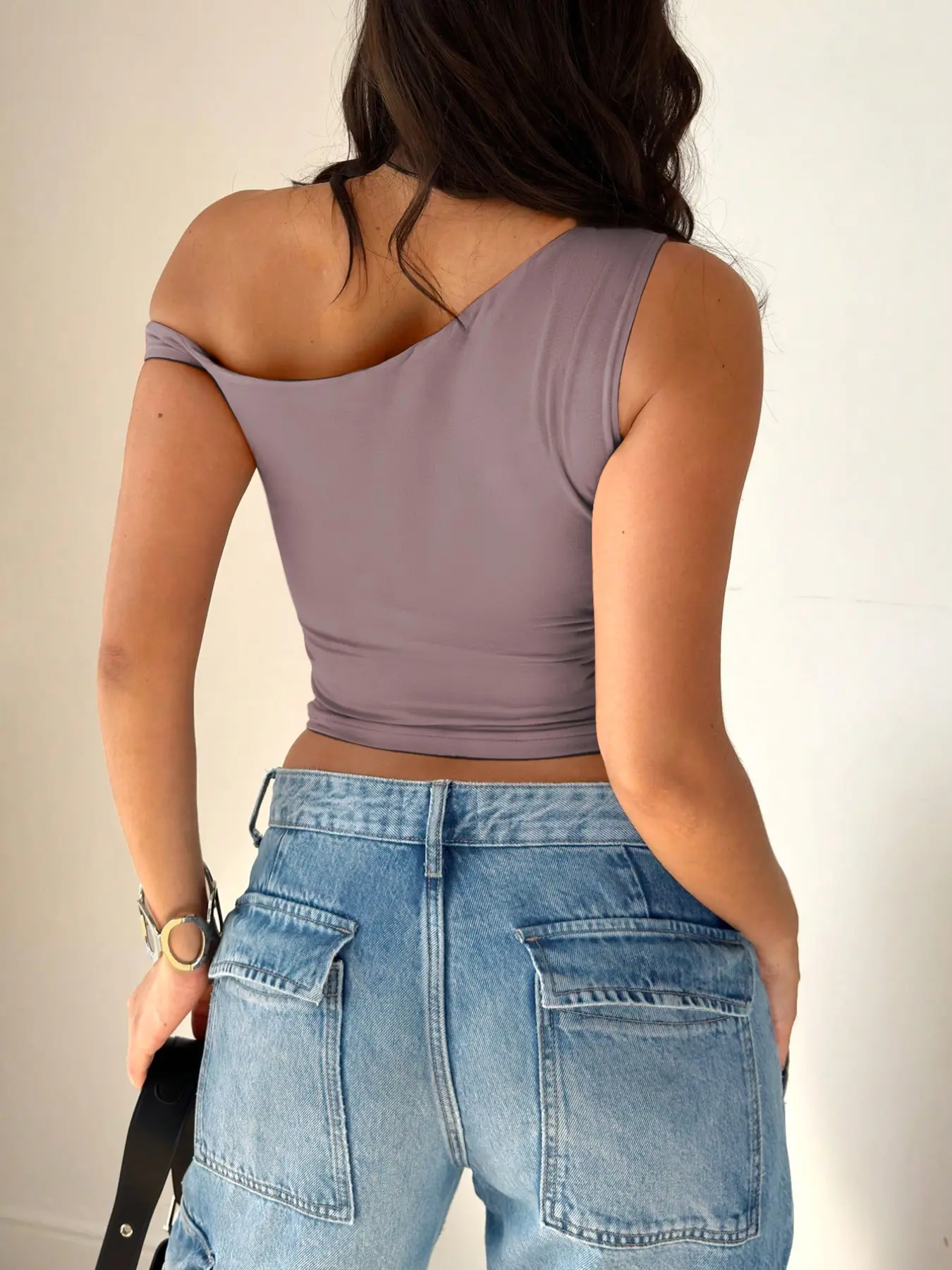 One Shoulder Women Top Sexy Off Shoulder Asymmetrical Neck Slim Fit Stretch Ruched Side Bodycon Tee One Shoulder Women Top Sexy Off Shoulder Asymmetrical Neck Slim Fit Stretch Ruched Side Bodycon Tee