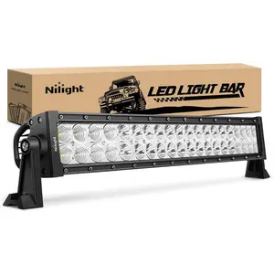 Nilight 22" 120W Aluminum Alloy Rugged Offroad Lighting - Flood-Spot Combo Work Lamp, High Visibility, Mounting Kit for SUV, Truck 4x4 (Automotive Light Bars), Led Bar Lights, Large Led Spotbars