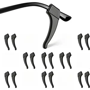 4Pairs Anti-Slip Eyeglass Ear Grips Hook Comfortable Silicone Elastic Eyeglasses Temple Tips Sleeve Retainer-For Eyewear Sunglasses Spectacles Glasses,Sports Eyeglasses