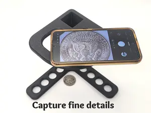 Phone microscope stand, adjustable zoom, magnifying tool, soldering part holder