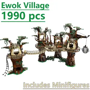 1990 Pcs Creative Ewok Village Building Blocks toys Compatible with 10236, Safe Non-Toxic Set for Imaginative Play