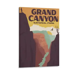 Grand Canyon National Park Posters & Prints Vintage National Parks Poster Canvas Poster Bedroom Decor Sports Landscape Office Room Decor Gift
