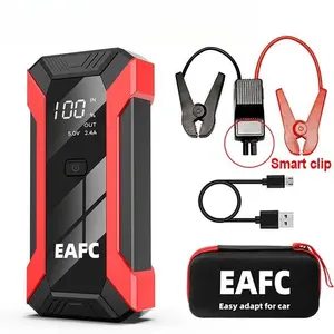 EAFC Portable  Battery  Jumper Starter 2000A/1200A Portable Car Emergency Start-up Charger Gasoline Diesel for Cars Booster Battery Starting Device