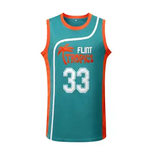 Jackie Moon Jersey Basketball Sports Shirt Flint Tropics Movie Mens Jersey Cosplay Clothing S-3XL