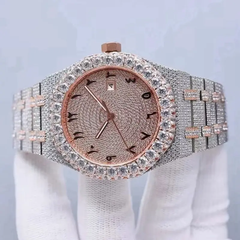 High quality iced out wrist watch automatic waterproof bling bling High quality iced out wrist watch automatic waterproof bling bling