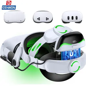 ESYWEN Suitable for Quest 2/Quest 3 VR headset, four-way adjustment up and down, front and back, with magnetic 6700mAh rechargeable battery, soft and skin-friendly fabric