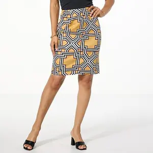 Jaclyn Smith Printed Knit Slim Skirt