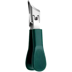 Quinlirra Eagle Beak Beveled Nail Clippers 2025 Oblique Ingrown Toenails Clipper Anti Splashs Nail Clipper for Thick Nails Seniors & Ingrown Care Green Single Ergonomic Comfort Design Professional Ultra-Fine Manicure Gentle