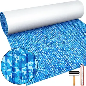 Boat Flooring EVA  94'' x " Boat Decking Non Slip Marine Camo Self Adhesive Carpet with Roller Ruler for Kayak Yacht Motorboat(Vertical Lines, Camo )