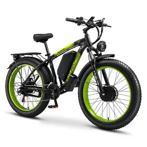 Dual Motor Ebike Peak 2000W 48V 22-4Ah Removable Battery Electric Bike 26 Inch Mountain Ebike 21 Speed Electric Dirt E Bikes Front Suspension UL Certified 28mph  e bike electric bike e-bike electric adventure bike