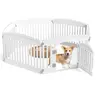 Plastic Pet Playpen Gate - 4/6/8 Panel Dog Fence with Rounded Corners, Safe Enclosure, Foldable Exercise Pen, Easy Cleaning for Indoor & Outdoor Use, Playpen Gate Playpens, Portable Puppy Fence, Puppy-Proof Playpens