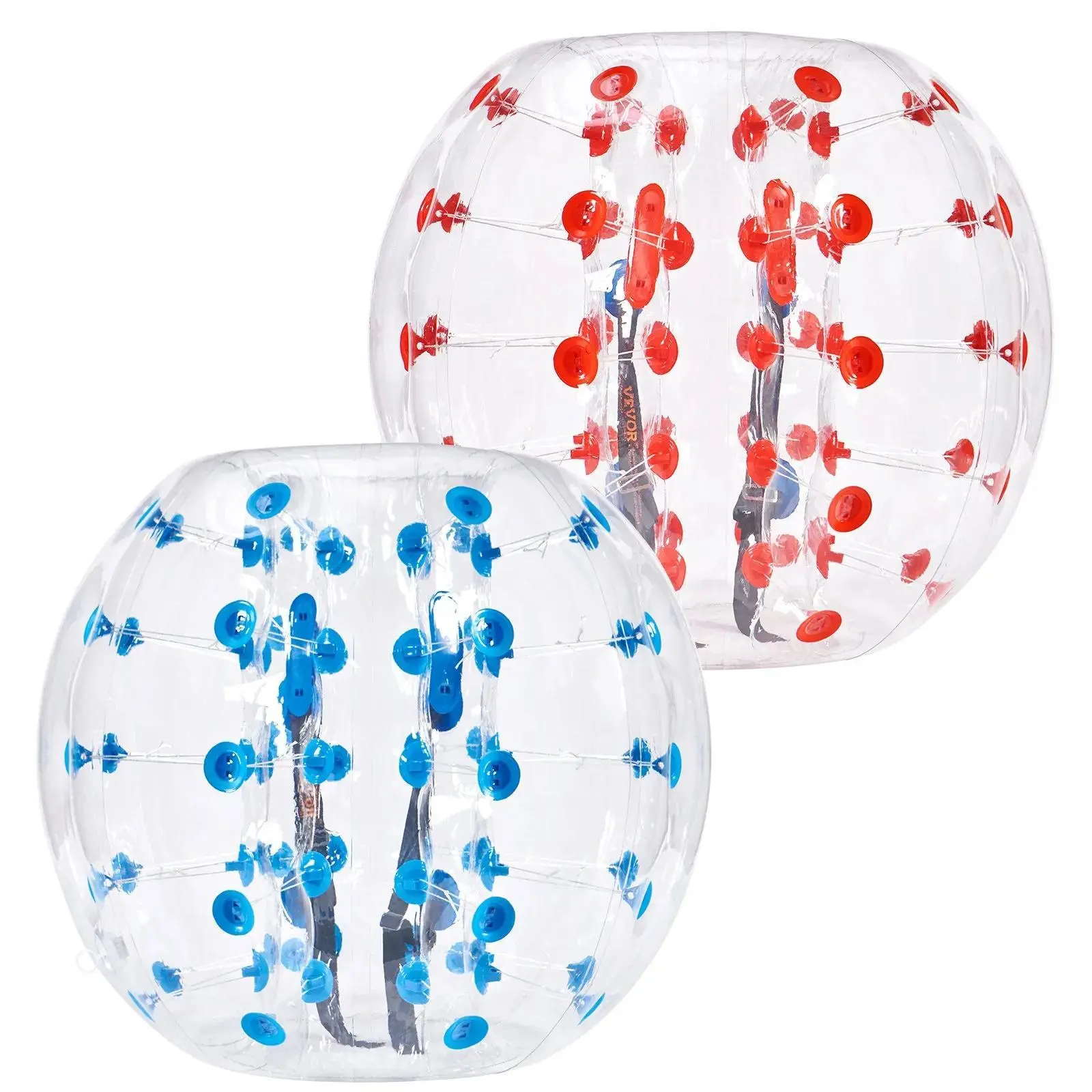 【Summerfinds】VEVOR Inflatable Bumper Balls 2-Pack,  4FT/1.2M Body Sumo Zorb Balls for Teen & Adult, 0.8mm Thick PVC Human Hamster Bubble Balls for Outdoor Team Gaming Play, Bumper Bopper Toys for Garden, Yard, Park