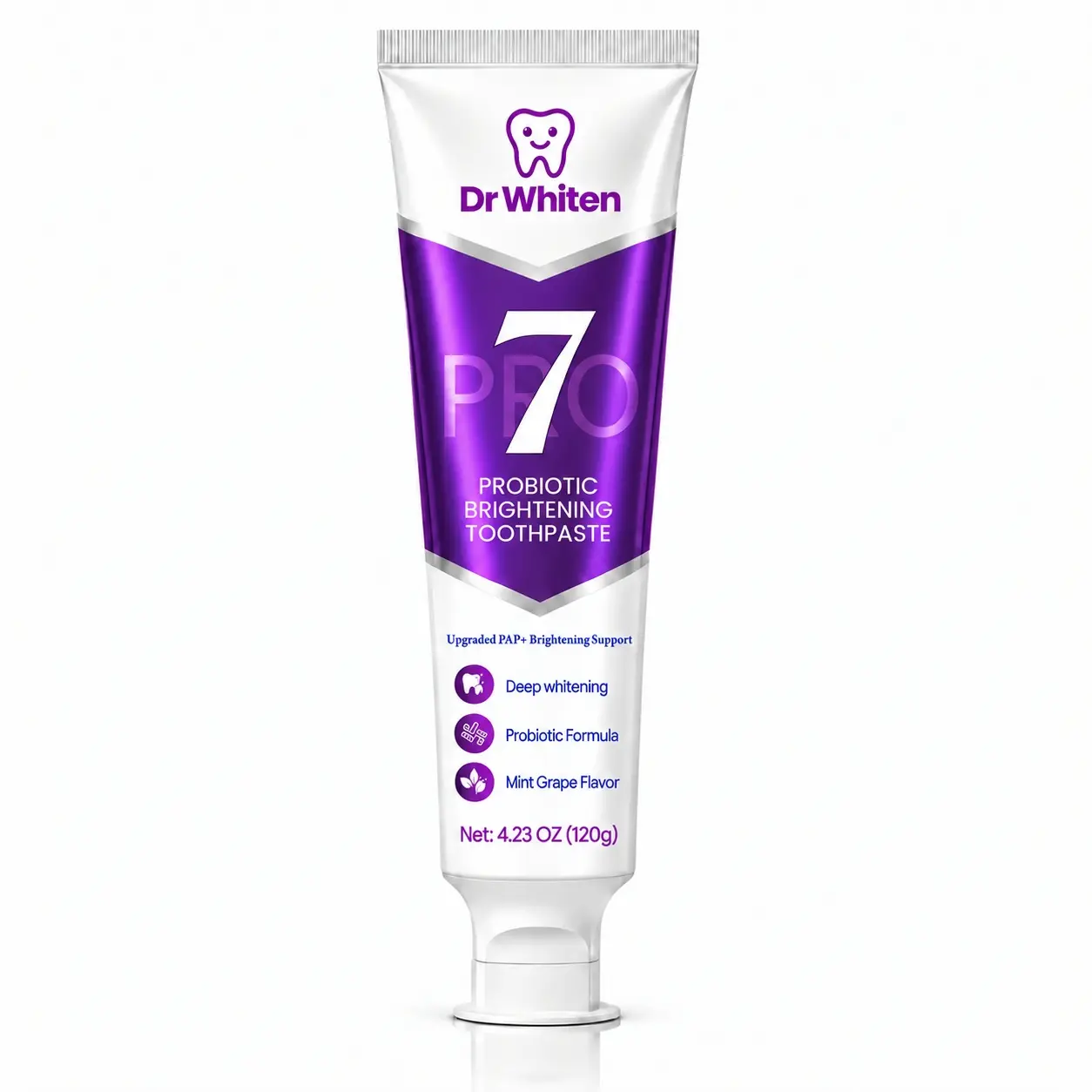 DrWhiten 7 Pro Toothpaste – Purple Formula for Fresh Breath, Daily Oral Care