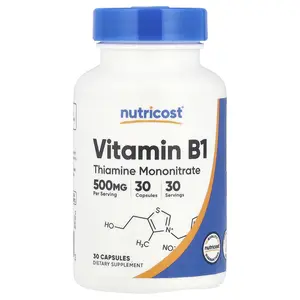 Nutricost Vitamin B1, 500 mg , 30 Capsules