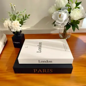 2pcs Fake Book Decorative Props, Creative English Simulation Book Ornaments, Nordic Home Decor for Living Room Bedroom Study, Collectible Room Decor