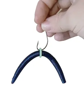 Luminous O-Rings for Wacky Worm Rig - Blue Color, Flexible Design, Ideal for Wacky Worm Hunting