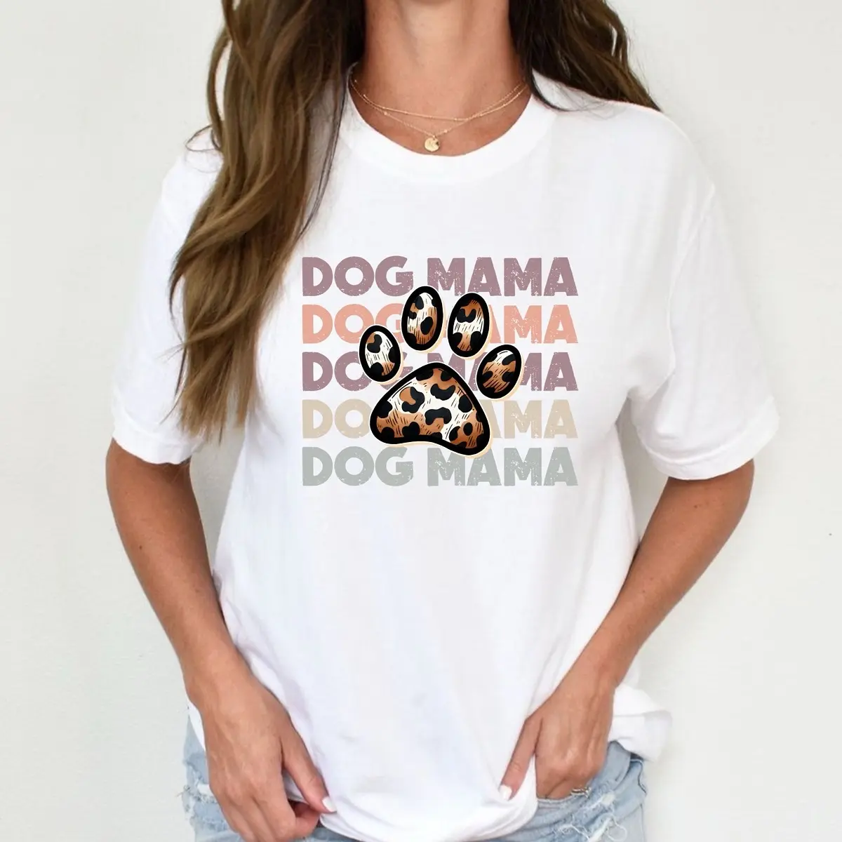 Dog Mama Sublimation Design T-Shirt for Women - Tops - Womenswear