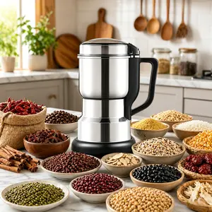 400W Multi-function Electric Coffee Bean Grinder, Kitchen Tool Crusher, High Power Fast Grinding Food Grade Coffee Maker, Electric Coffee Stainless Steel Plug and Play Blender, Food Grain Spice Coffee Bean Processor, Efficient Durable coffee machines. tik