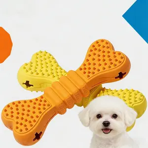 Dog  Toys(2 Pack), Dog Toothbrush Care Cleaning Stick, Treat Dispensing Dog  Toy,  Bone Puzzle for Mental Stimulation & Dental Health, Natural Rubber  Toy  for Large/Medium/Small Dogs Puppy Interactive Chew Durable Sturdy