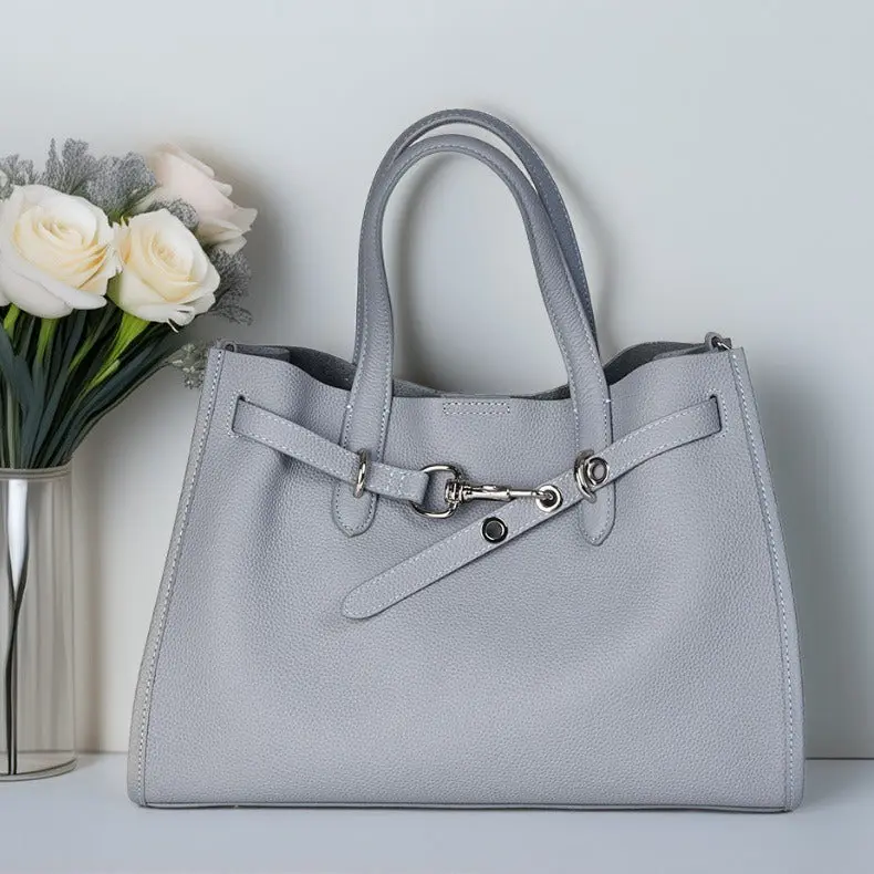 ALTANAI — genuine leather tote bag with a long adjustable strap ALTANAI — genuine leather tote bag with a long adjustable strap