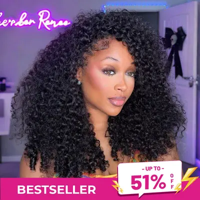 Weave Curly Vixen Wigs Outre Pre-Plucked 4-way Vixen Romance Curl